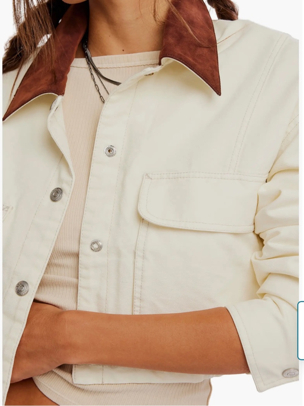 Free People WE THE FREE MARTHA CROPPED UTILITY JACKET NWT